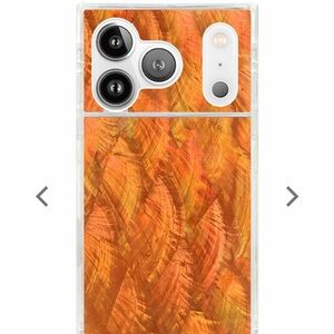 Flaunt iPhone 17 pro MagSafe case in orange mother of pearl